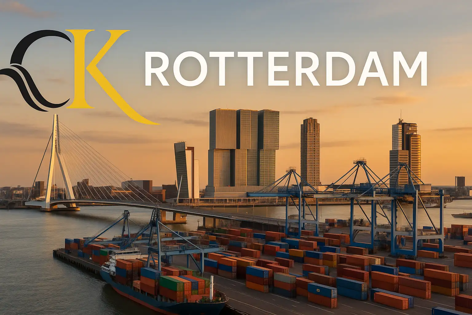 Der Hafen von Rotterdam, Europas größter Seehafen, professionell betreut von der CK Zollagentur.